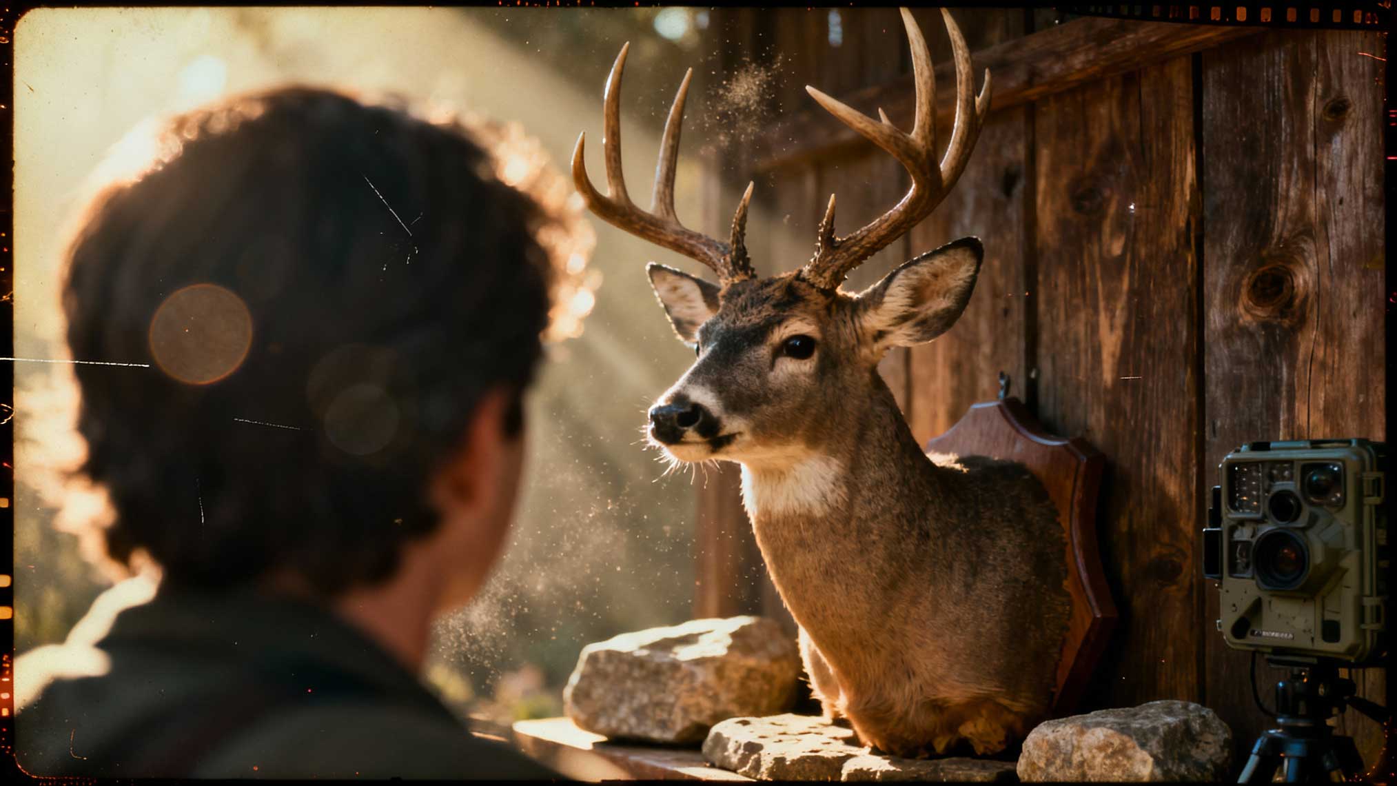 photo realistic image of a trophy whitetail deer on a trail camera for Best Cellular Trail Cameras for 2026 The Ultimate Scouting & Security Guide
